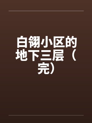 白翎小区的地下三层（完）by佚名笔趣阁无弹窗