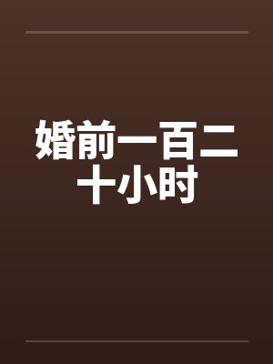 婚前一百二十小时by佚名笔趣阁无弹窗