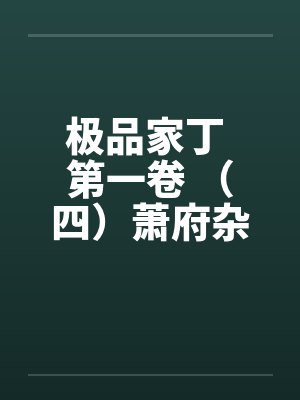 极品家丁 第一卷 （四）萧府杂记（上）