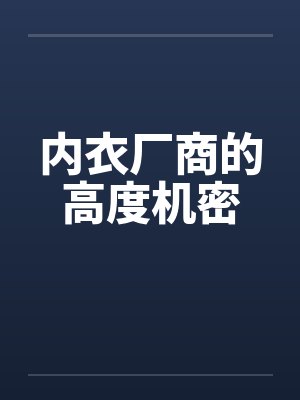 内衣厂商的高度机密by佚名