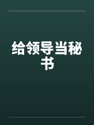给领导当秘书