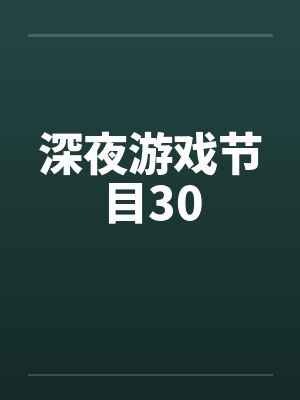 深夜游戏节目30