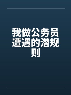 我做公务员遭遇的潜规则by佚名